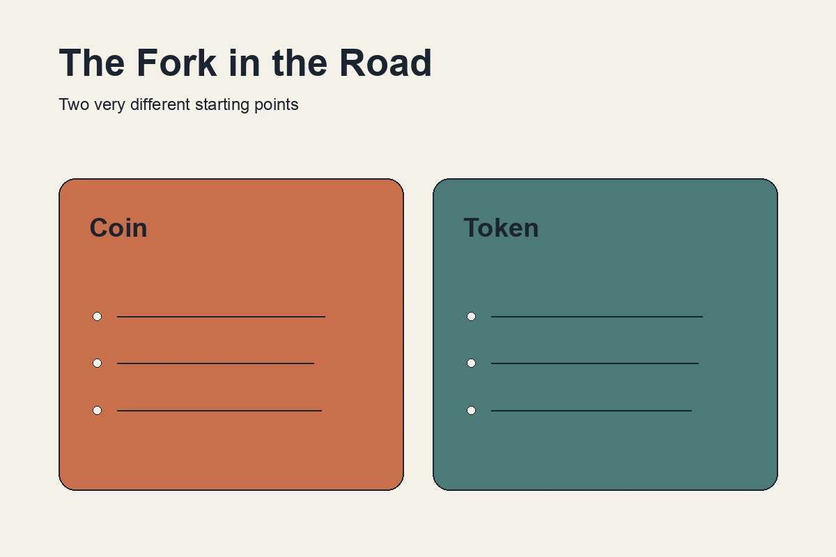 Comparison of building a coin on your own blockchain versus building a token on an existing blockchain